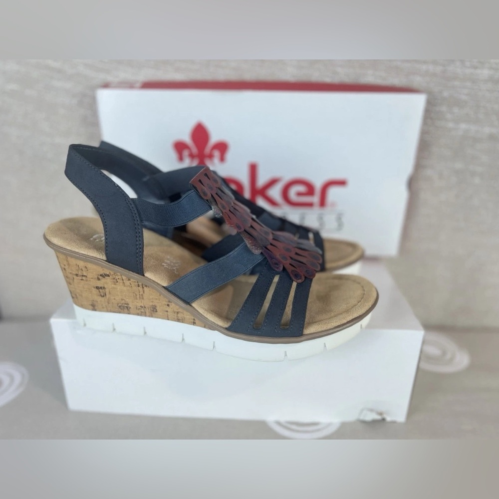 Reiker Antistress Size 42 US Size 10 Women’s Strappy Tasseled Wedge Sandal